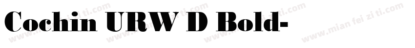 Cochin URW D Bold字体转换